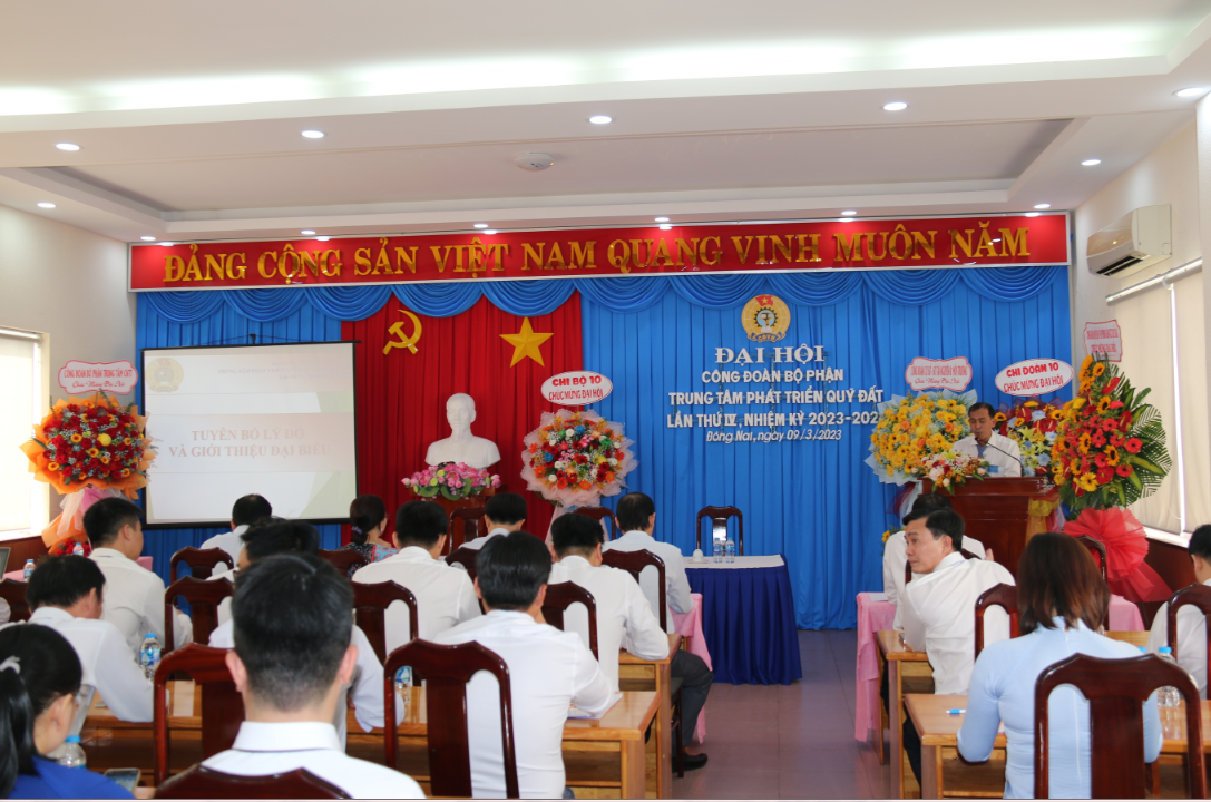Công đoàn Bộ phận Trung tâm Phát triển quỹ đất tổ chức thành công Đại hội lần thứ IV nhiệm kỳ 2023-2028