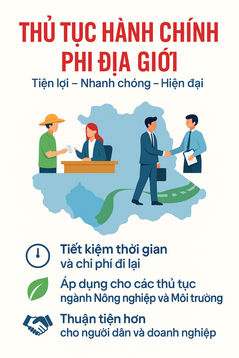 Ngành Nông nghiệp và Môi trường tỉnh Đồng Nai triển khai thực hiện thủ tục hành chính không phụ thuộc vào địa giới hành chính trong phạm vi toàn tỉnh